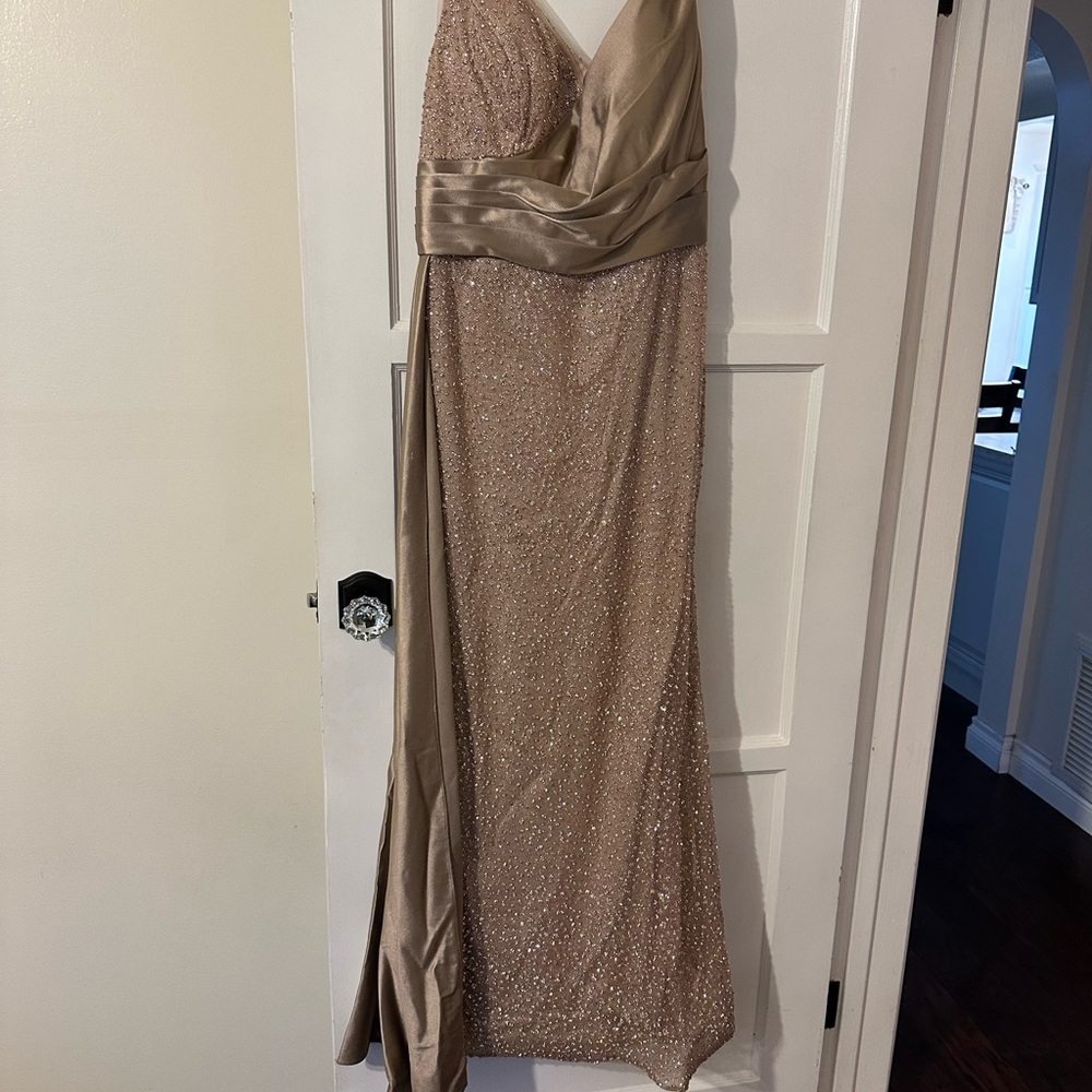Elegant Champagne Evening Gown